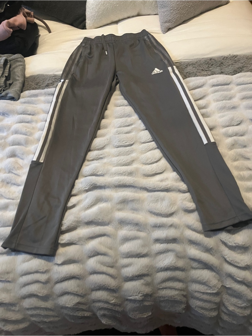 adidas AEROREADY Men’s Small Black 3 Stripe Training Pants Soccer